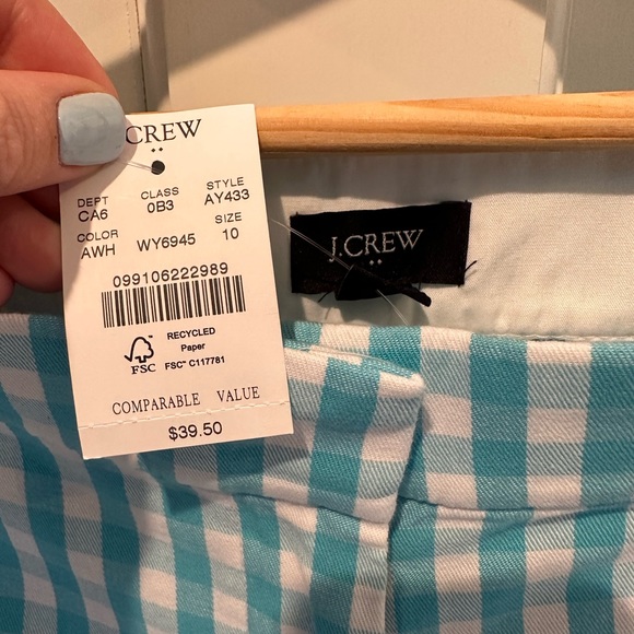 🌷SALE 3/$21🌷J. Crew Factory Gingham Shorts NWT - Picture 4 of 11